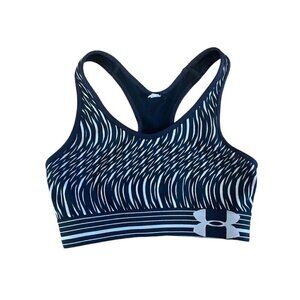 Under Armour Women's Extra Xsmall Black Logo Heat Gear Compression Sports Bra